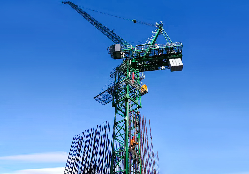 Qtd80 Luffing-Jib Tower Crane 6T Dĺžka výložníka 40 m